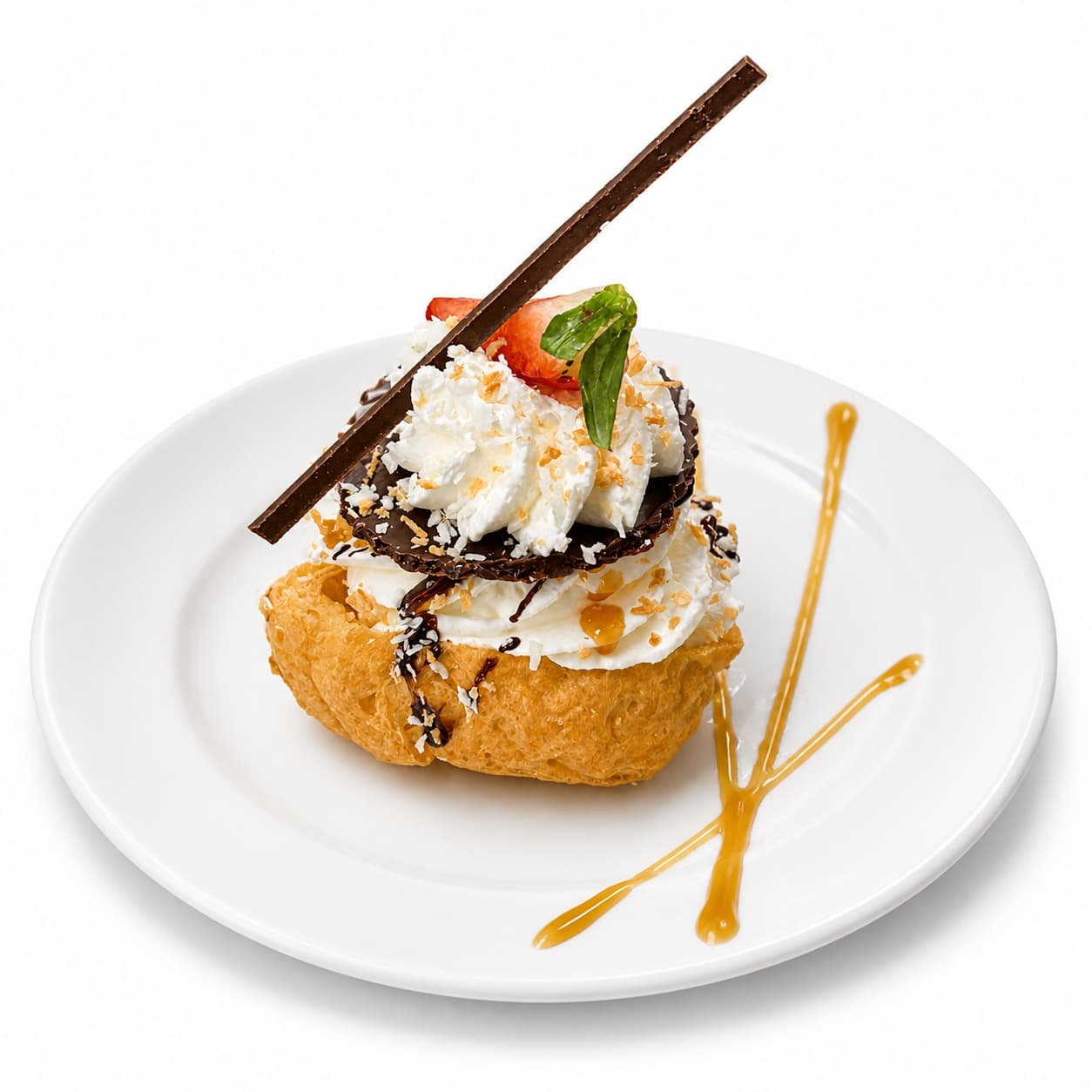 Chocolate cream dessert prepared at Tiffany Village