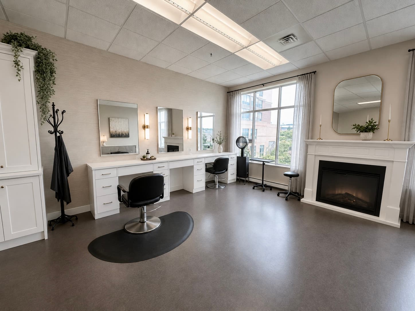 Renovation preview of the salon